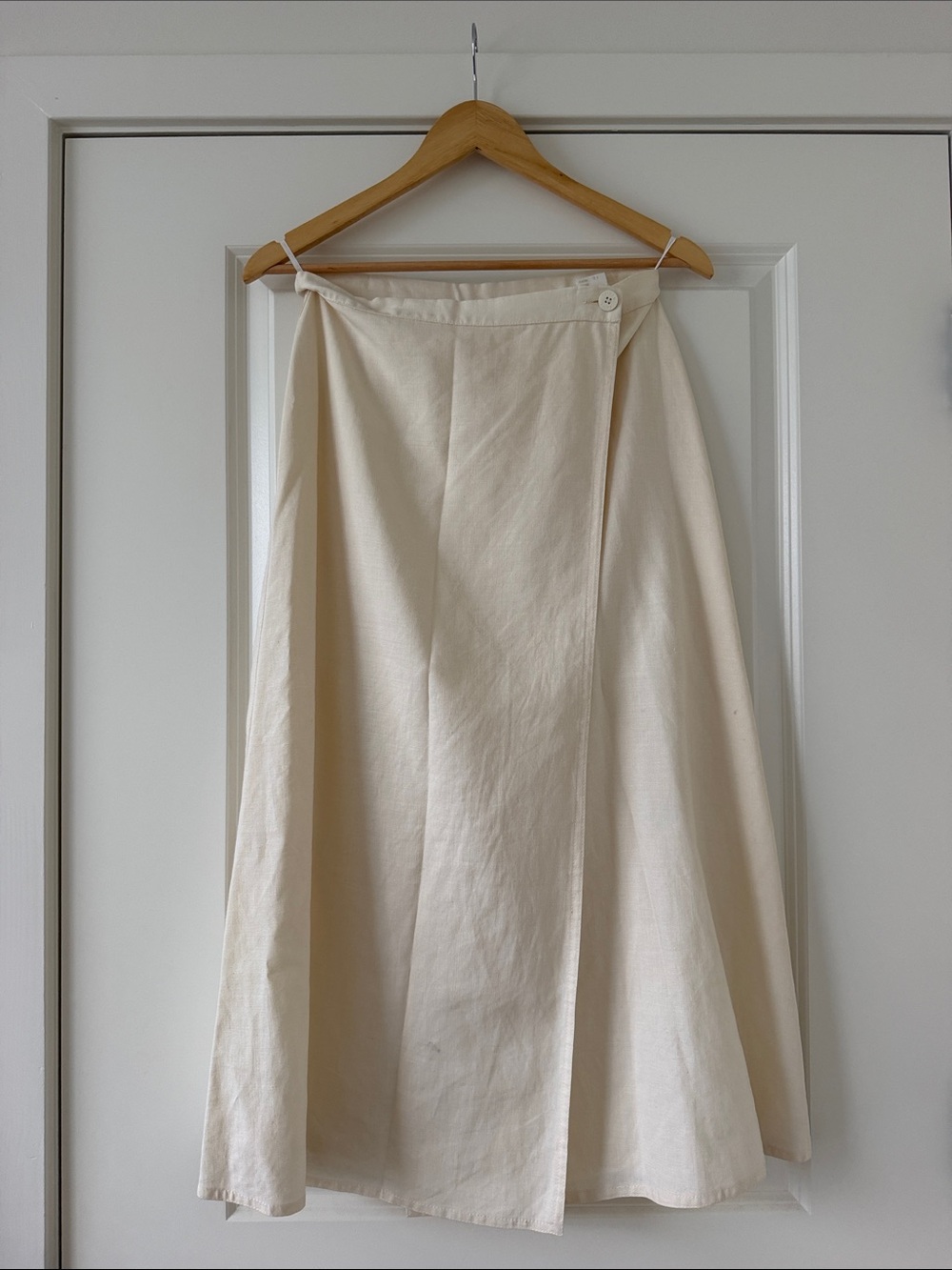 VINTAGE SONIA RYKIEL PARIS Cream A-Line Wrap Skirt